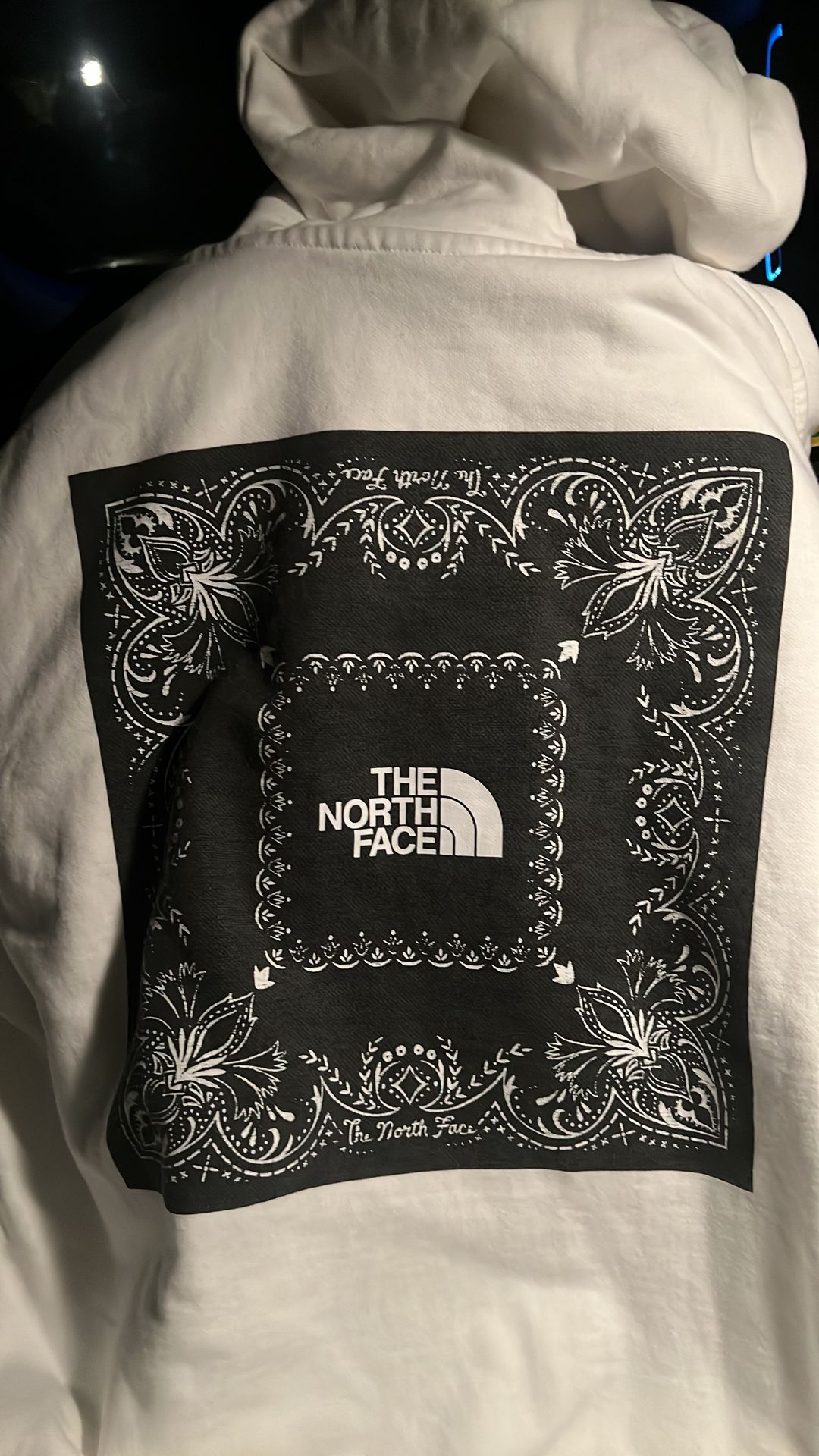 Northface Hoodie (White - Large) BANDANA EDITION - BRAND NEW