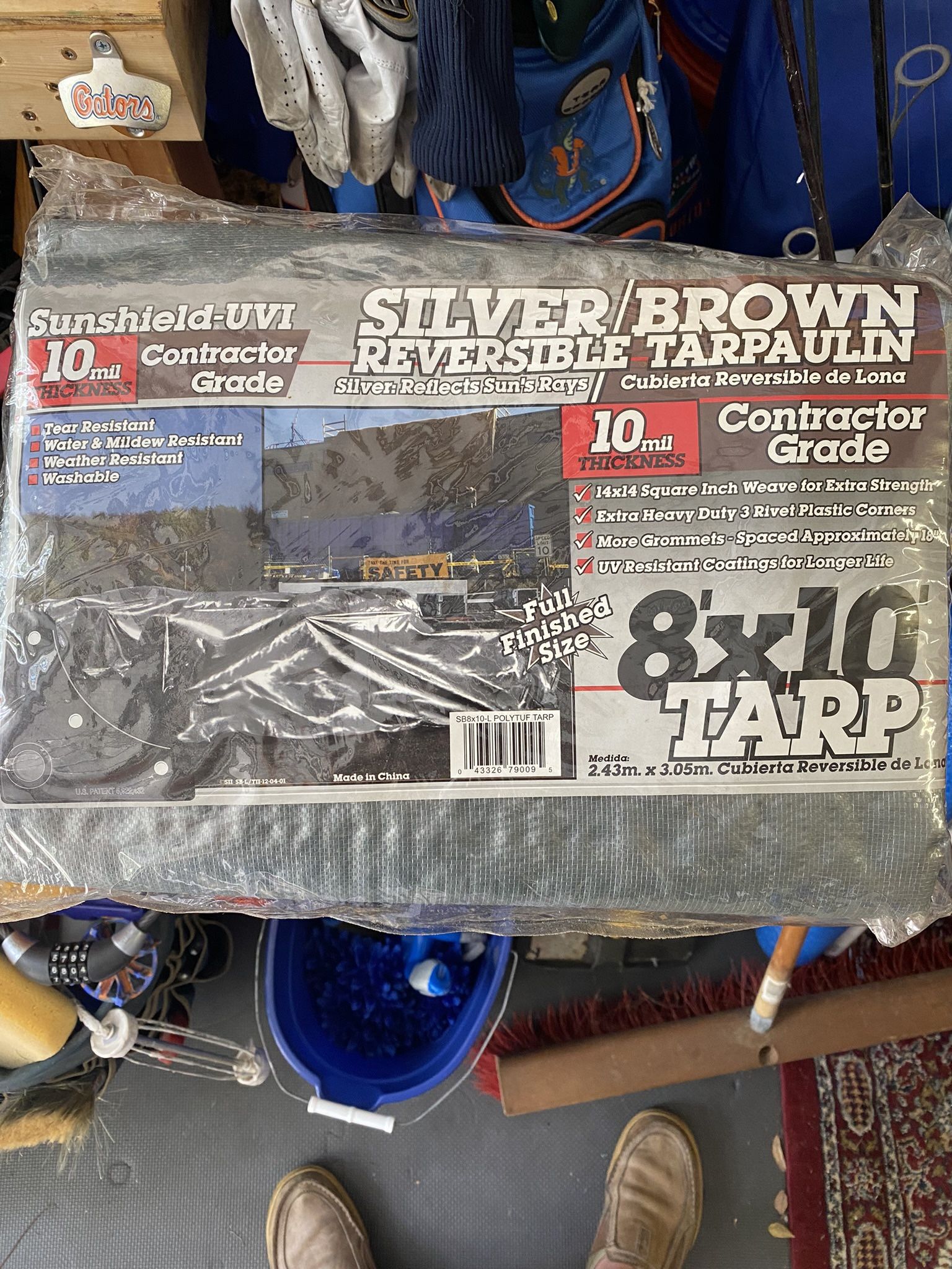 8’x10’ Contractor Grade Reversible Tarp 10mil
