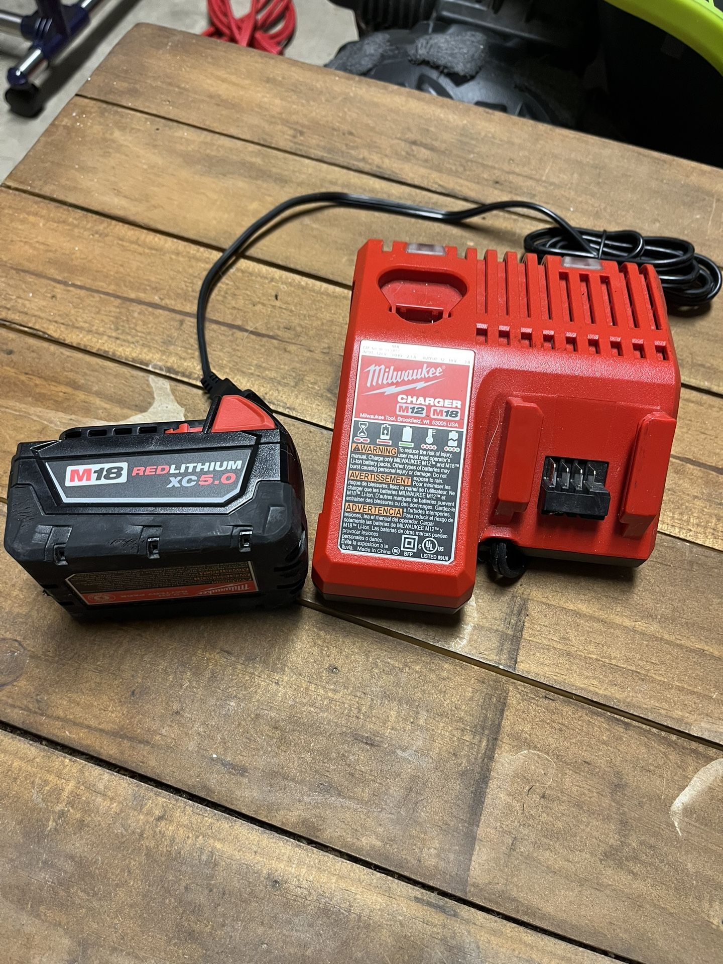 Milwaukee M18 Charger And 5.0 AH Battery