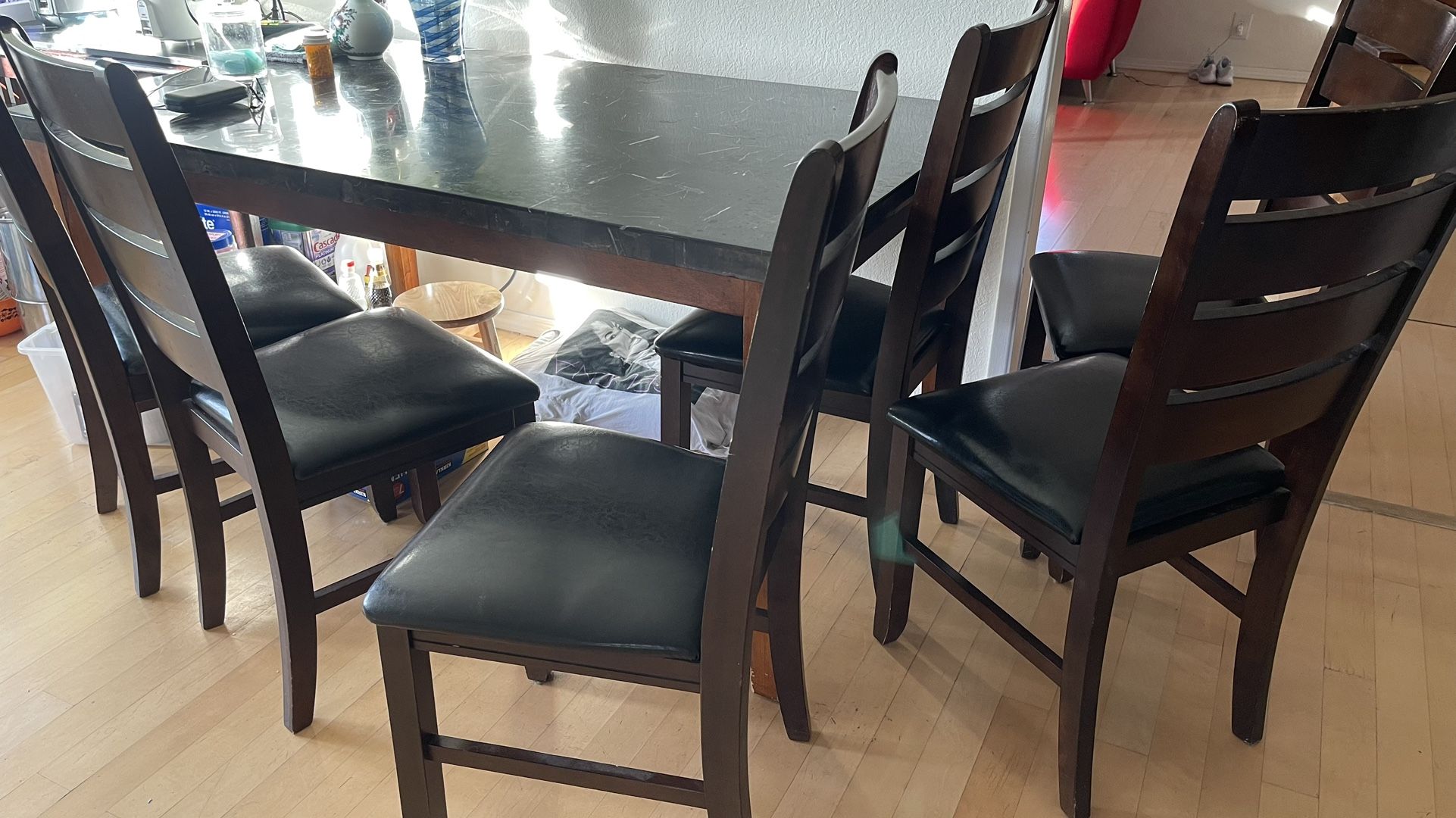 Marble Kitchen Dinner Table With Chairs