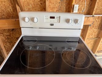 Maytag white electric range