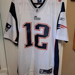 New England Patriots Tom Brady Reebok White Jersey