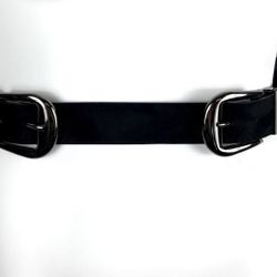 NWT INC International Women Belt Double Buckles Black Size M