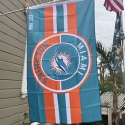 Dolphins Flag Size 3ftx5ft 