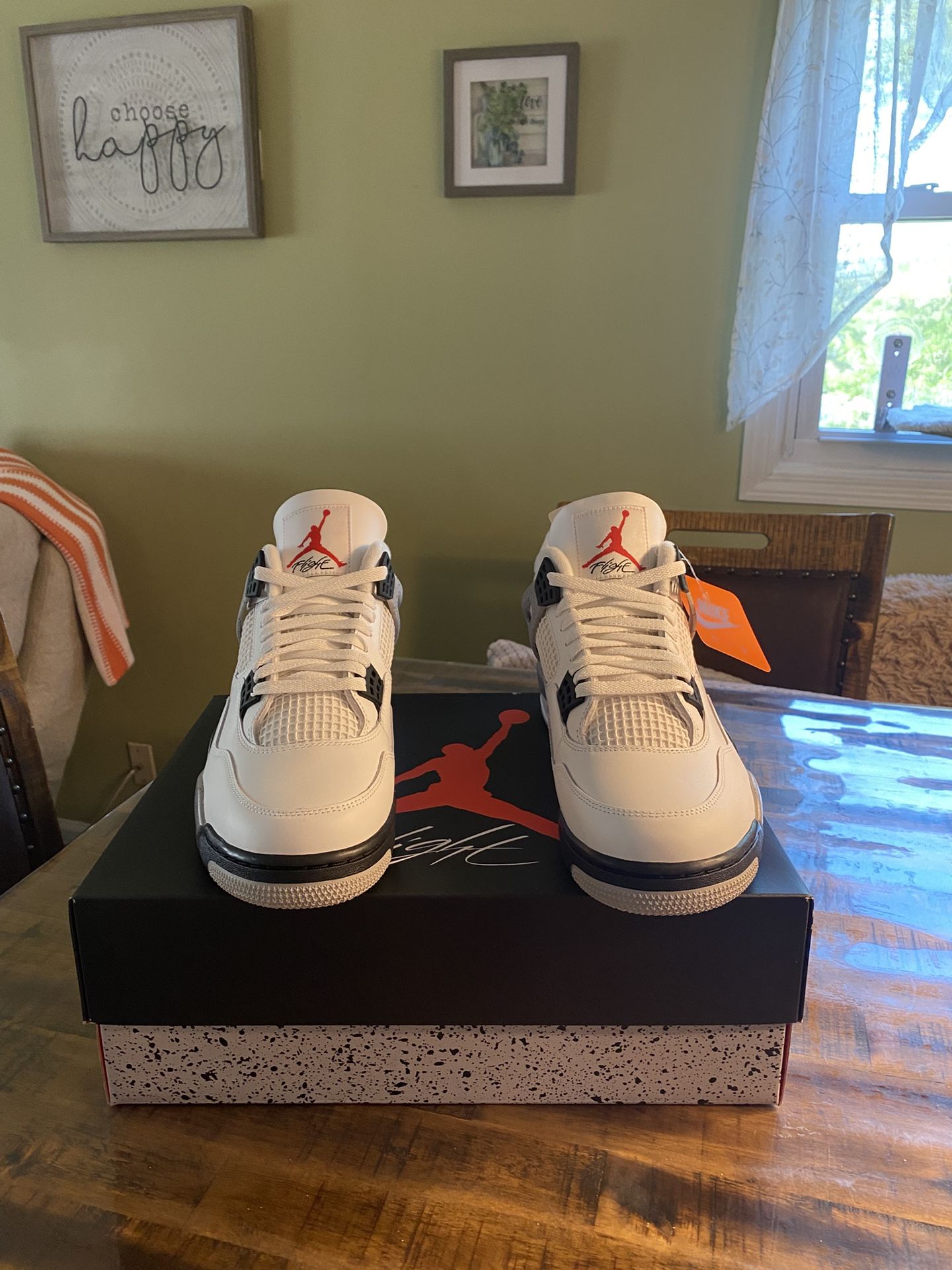 AIR JORDAN 4 WHITE CEMENT SIZE 12