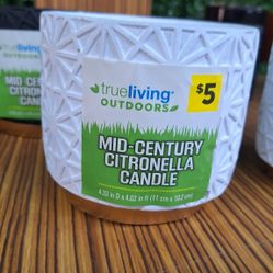 True Living Mid Century Citronella Candel