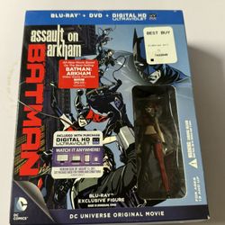 Batman Assault On Arkham Blu-ray DVD Figure Exclusive 