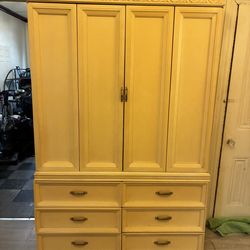 2 Piece Armoire With Bifold Doors