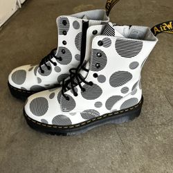 NEW! Dr. MARTENS JADON BOOT POLKA DOT SMOOTH LEATHER PLATFORMS