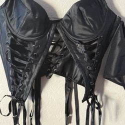 90’s Vintage Black Bostier Corset