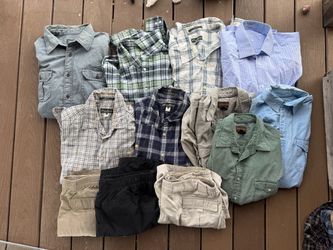 Men's Clothing Lot – 12 pcs XL – Eddie Bauer, Timberland, Tailorbyrd