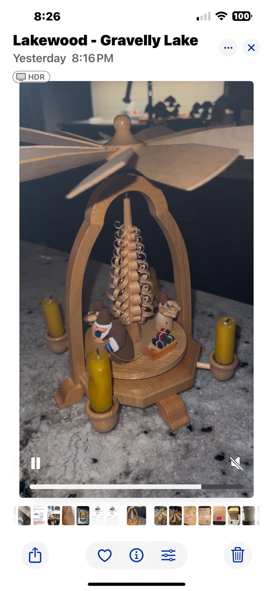 Vintage East German Christmas Carousel made by Expertic