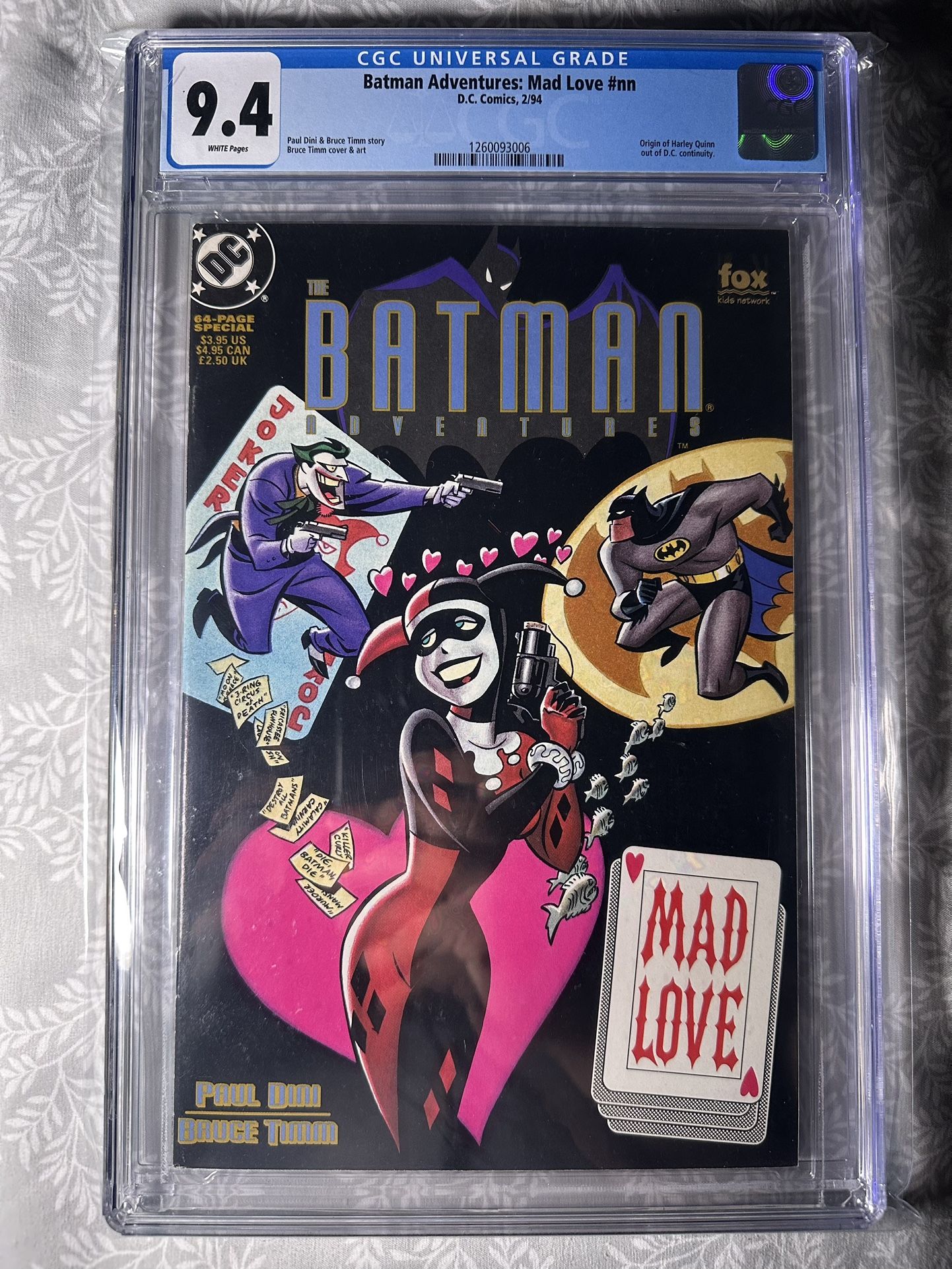 Batman Adventures Madlove #1 Bruce Timm Cover CGC 9.4 - First Print