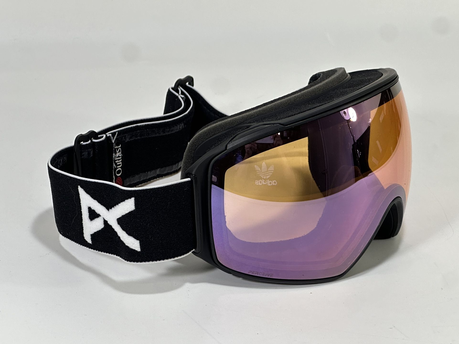 Burton Anon M4 Black Cylindrical Snow Goggles with Perceive Sunny Red Lens