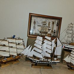 Sailboats And Nautical Shadow Box 