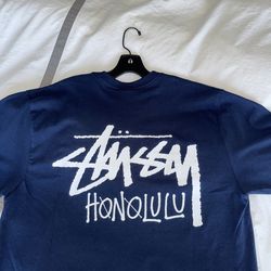Stussy Honolulu Chapter Tee Navy Blue  Large New Fast Ship