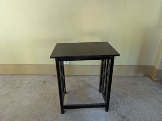 Small Black Wood Side Table