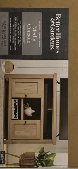 Better Homes & Gardens Wheaton Media Console for TVs up to 60", Natural Oak