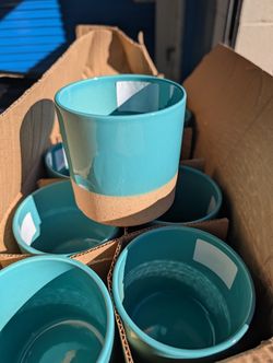 4 in. Chico Small Teal Ceramic Planter (4 in. D x 4 in. H)