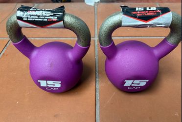 15.lbs x 2 kettlebells NEW