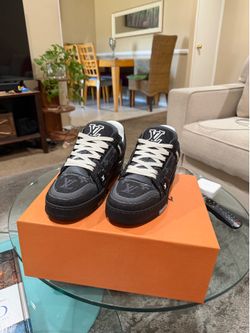 Black Monogram Trainer Sneakers - Size 8