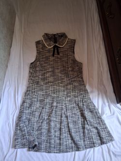 Black gray and white dress