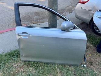 Silver Car Front Door with Mirror
