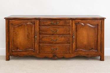 French Provincial Walnut Sideboard Buffet