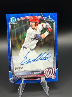 Eli Willits Bowman Chrome 1st Auto blue card 139/150
