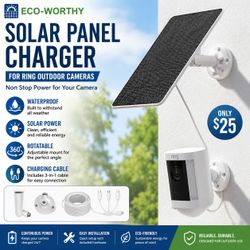 ECO-WORTHY Solar Panel Charger for Ring Outdoor Cameras — $25