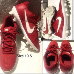 Nike Alpha Huarache Varsity Low MCS Red White Men Size 10.5