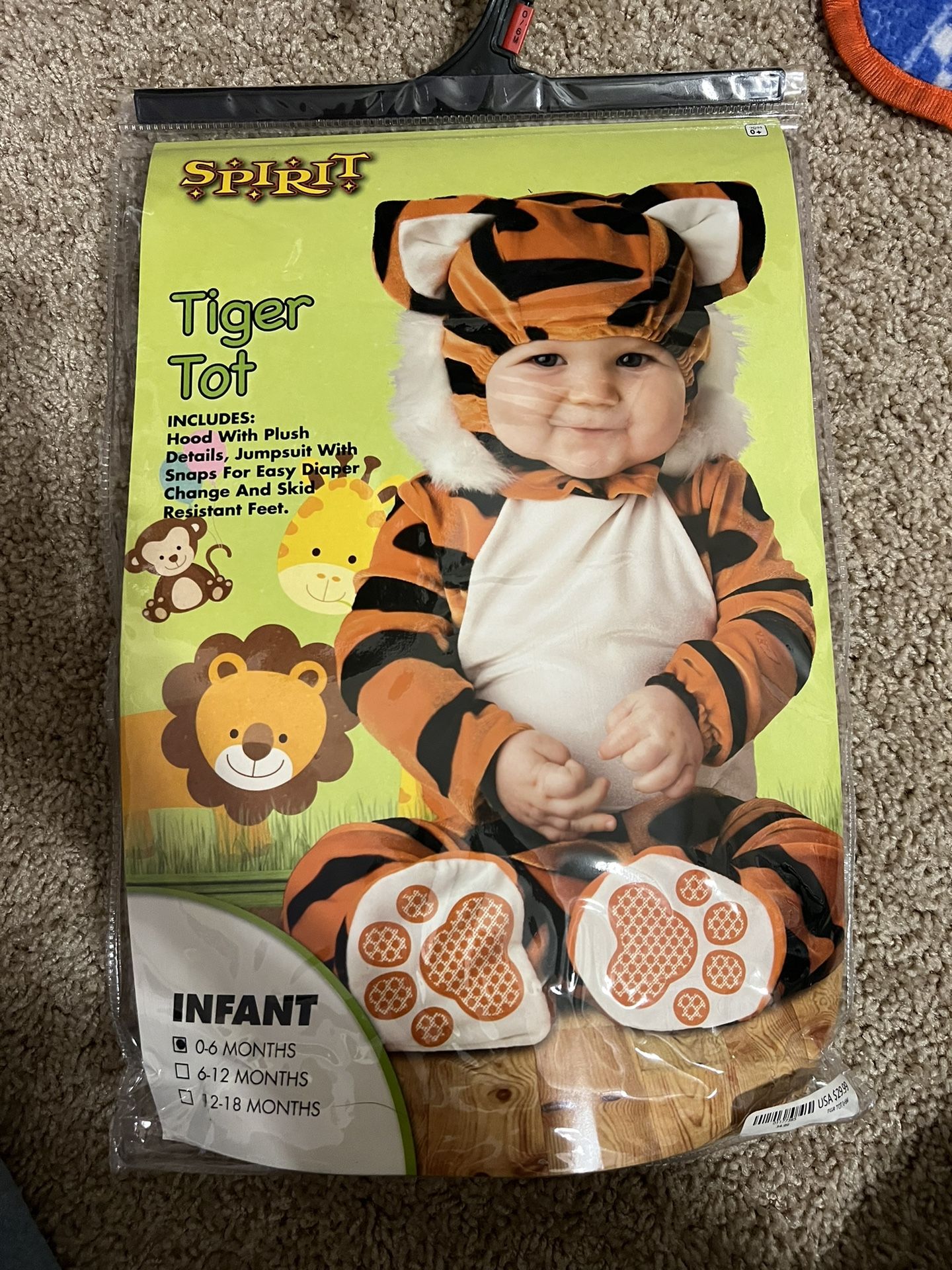 Costume- Tiger- 0-6 Months 