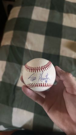 Torii Hunter Signed Baseball