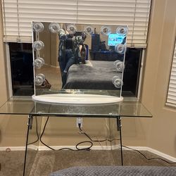 Impressions Hollywood Glow Pro Vanity Mirror With Glass Vanity 