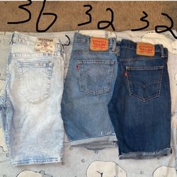 Levi's/True Religion Shorts, See Pics For Price/Size