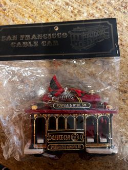 San Francisco Cable Car Christmas Ornament- Powell & Hyde