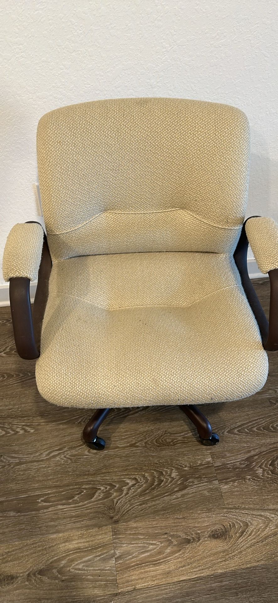Beige Upholstered Office Chair