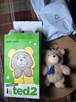POP MART x GONG TED 2 Series Comfirmed Keychain Plush: Ted Neck Tie Bear