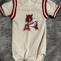 Arkansas Razorbacks snap onesie for 12 month old