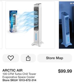 Arctic Air 100 CFM Turbo Chill Tower Cooler