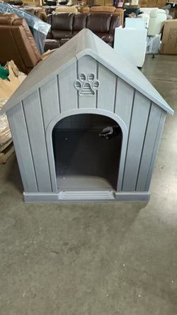 Fancyango Large Dog House for Medium to Large Dogs – Sturdy Waterproof Doghouse for Indoor/Outdoor Use with Air Vents and Elevated Floor Easy to Clean