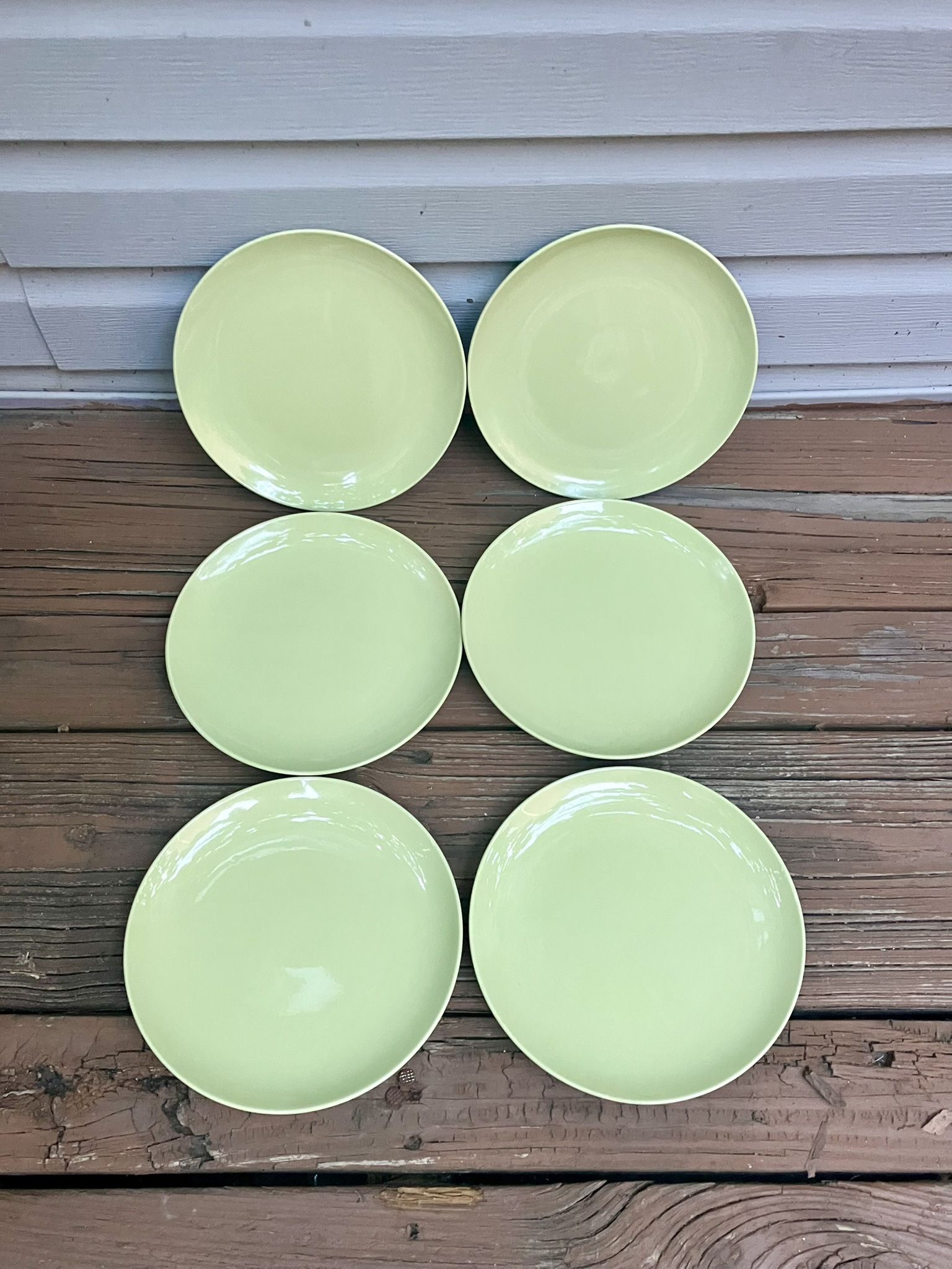 Set Of 6 IKEA Fargika Mint Green Salad Plates 8.25” - Like New