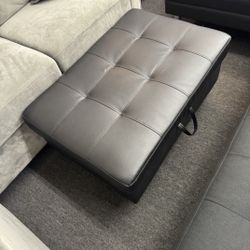 Black Storage Ottoman