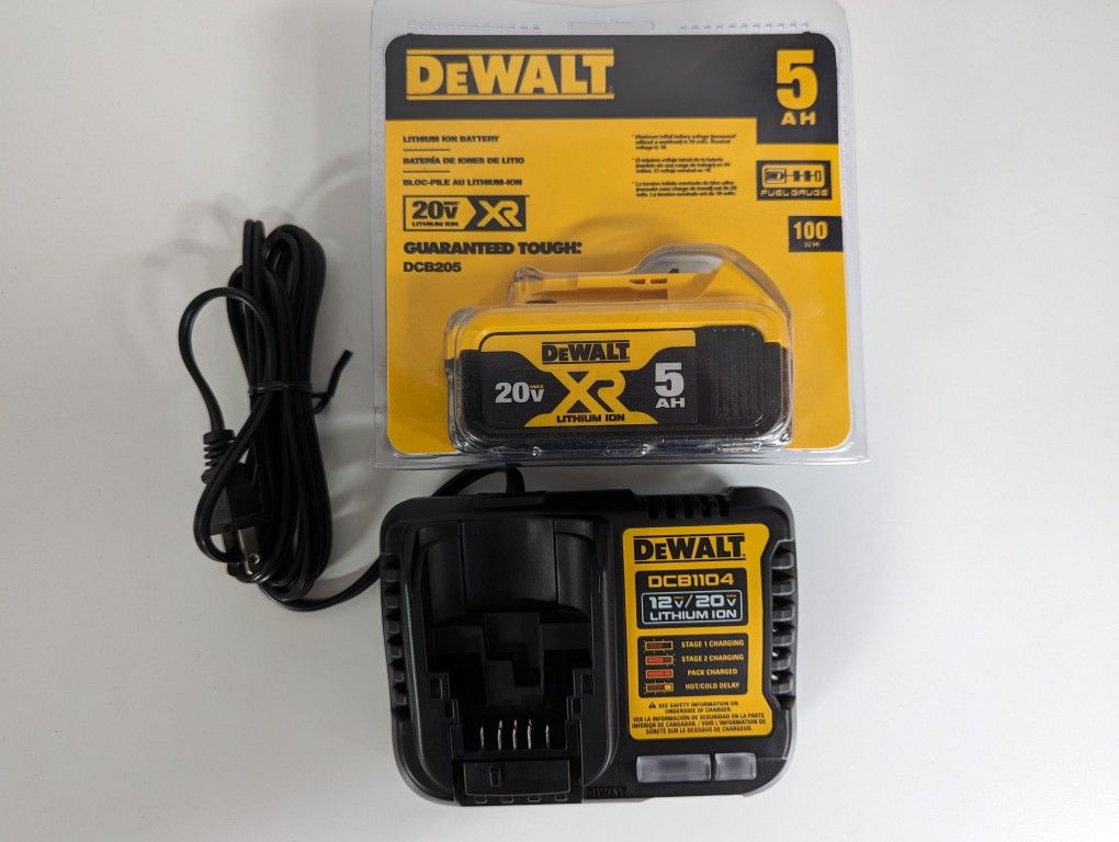 DeWalt 5ah Battery And Charger 