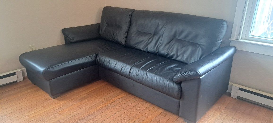 IKEA Leather Sofa