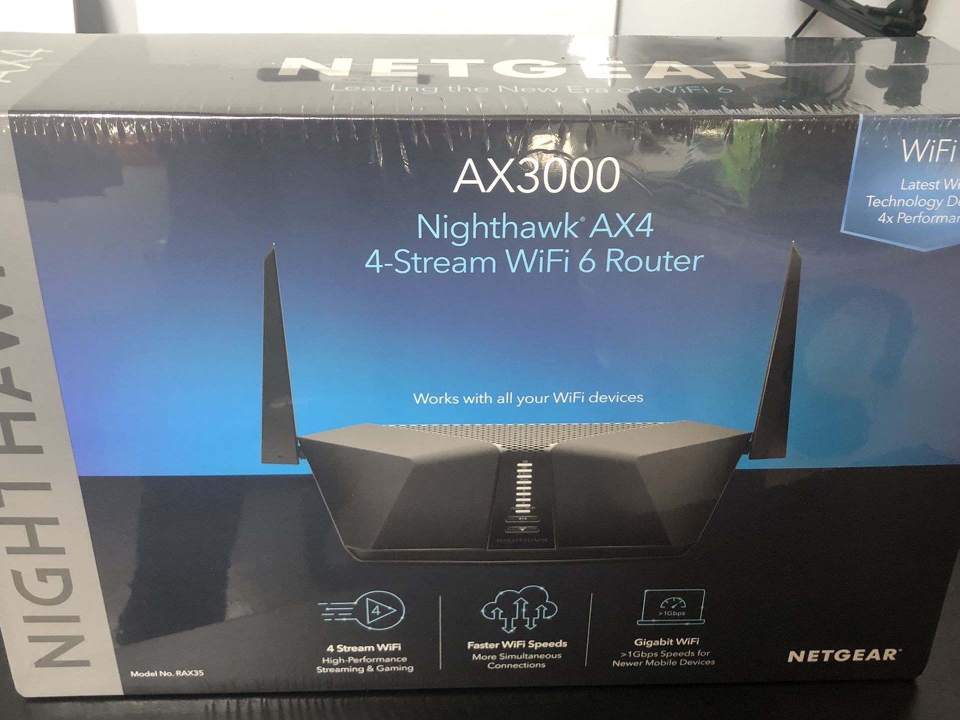 NETGEAR Nighthawk AX4 4-Stream AX3000 WiFi 6 Router (RAX40) BRAND NEW SEALED