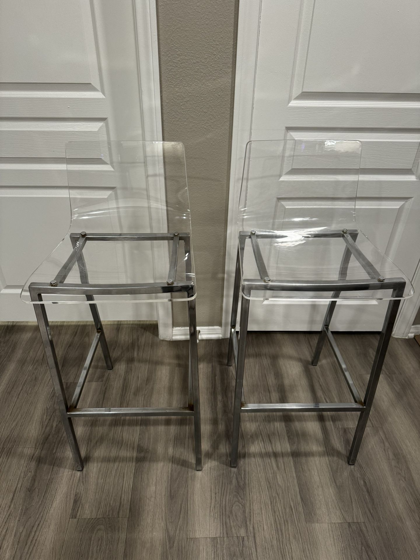 CB2 Vapor Acrylic Bar Stools