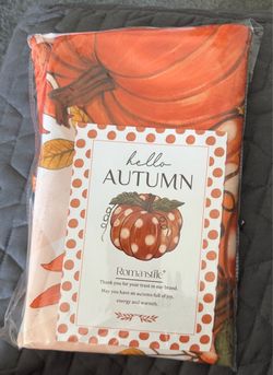 NEW Autumn Pumpkin Fabric Tablecloth