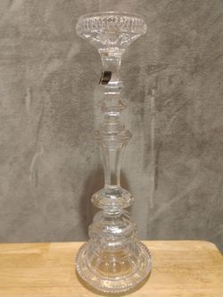 16"  Crystal Tall Single Light Candlestick -Shine by Rogaska