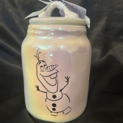 Rae Dunn Olaf Worth Melting For" Iridescent Canister/Jar " 